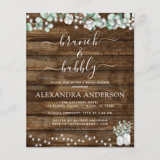 お手頃なユーカリのラスティックウッド ブランシュ&バブルリー (正面)