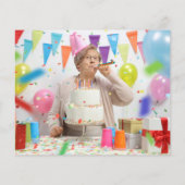 お手頃なユーカリ 80歳の誕生日 フォト サンクス (裏面)