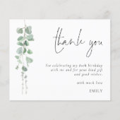 お手頃なユーカリ 80歳の誕生日 フォト サンクス (正面)