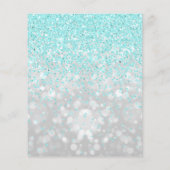 お手頃な価格のキンチャネラ ティールブルー ガーリー グリッター チラシ (裏面)