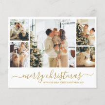お手頃な価格の写真コラージュクリスマスホリデーフライヤー