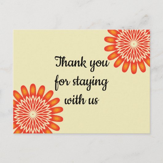 お手頃な価格の滞在のお礼バケーション レンタル ポストカード (正面)