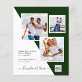 お手頃な写真ウェディング招待状 セーブ・ザ・デート QRコード付き (正面)