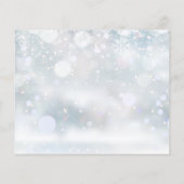 お手頃な冬の雪の結晶写真ウェディング招待状 (裏面)