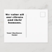 お手頃な動物の足跡　ご利用ありがとうございます ポストカード (裏面)