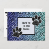 お手頃な動物の足跡 ご商売ありがとうございます ポストカード (正面/裏面)