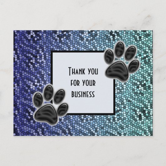 お手頃な動物の足跡 ご商売ありがとうございます ポストカード (正面)