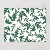 お手頃な植物のゴールド写真ホリデーカード (裏面)