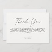 お手頃な植物のシンプルな卒業感謝の気持ちを込めて 招待状 (裏面)