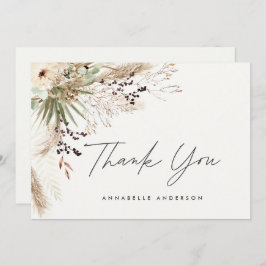 お手頃な植物のシンプルな卒業感謝の気持ちを込めて 招待状