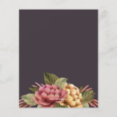 お手頃な水彩花の50歳誕生日招待状 チラシ (裏面)