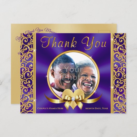 お手頃な記念日写真の感謝のポストカード ポストカード (正面/裏面)