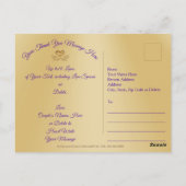 お手頃な記念日写真の感謝のポストカード ポストカード (裏面)