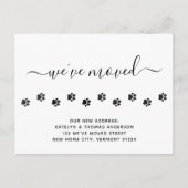 お手頃キュートな肉球引越のお知らせ 案内ポストカード (正面)