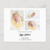 お手頃キュート4枚写真ベビーお知らせ チラシ (裏面)