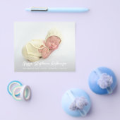 お手頃キュート4枚写真ベビーお知らせ チラシ (シングル)