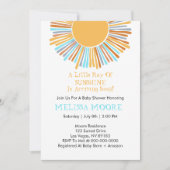 お手頃サンシャイン レトロ ボヘミアンスタイル サンシャイン 招待状 (正面)