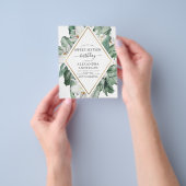 お手頃トロピカルマグノリア スイート16 招待状 チラシ (手)