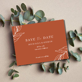 お手頃トロピカルラスティーウェディング Save The Date 案内ポストカード