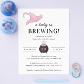 お手頃ベイビーはうかがっている  ブライダルシャワー招待状 チラシ (シングル)