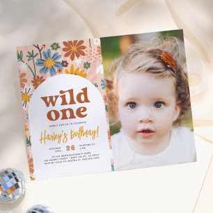 お手頃ワイルドワン レトロ 写真 1歳の誕生日パーティー