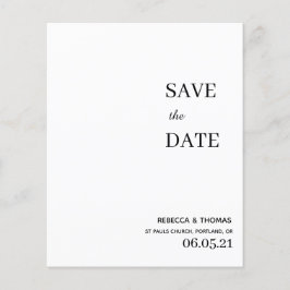 お手頃価格でエレガントな写真なしの結婚式予告 チラシ