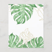 お手頃価格のエレガントなトロピカルウェディング招待状 チラシ (裏面)
