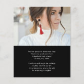 お手頃価格のエレガントな多写真卒業発表 チラシ (裏面)