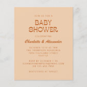 お手頃価格のグービー70年代ブラウン レトロ カップル ベビーシャワー (正面)