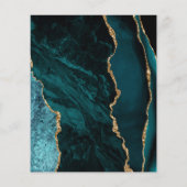 お手頃価格のターコイズゴールドアゲートパープルウェディングメニュー (裏面)