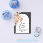 お手頃価格のテラコッタパンパス草のSave the Dateフライヤー チラシ (シングル)