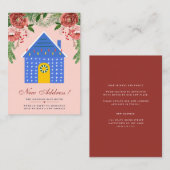 お手頃価格のテラコッタ フラワー 新しい住所のお知らせ ノートカード (正面/裏面)