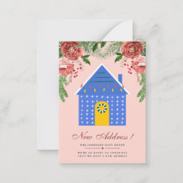 お手頃価格のテラコッタ フラワー 新しい住所のお知らせ ノートカード