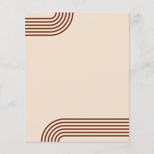 お手頃価格のテラコッタ モダン アーチ ウェディング インビテーション (裏面)