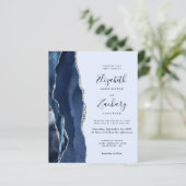 お手頃価格のネイビーブルーと淡い青のシルバーアゲートの結婚式 (スタンド正面)