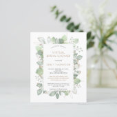 お手頃価格のバーチャル ブライダル シャワー 招待状 (スタンド正面)