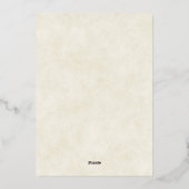 お手頃価格のボーホー羽毛ウェディング 箔招待状 (裏面)