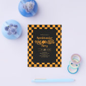 お手頃価格のレトロなハロウィンパーティー チラシ (シングル)