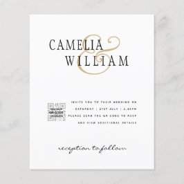 お手頃価格の写真 ウェディング 招待状 保存日付 QRコード チラシ