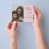 お手頃価格の写真 ウェディング 招待状 前日確認 QRコード チラシ (手)