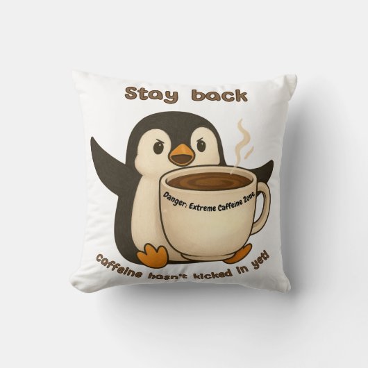 お手頃価格：カフェインの積載 クッション (正面)