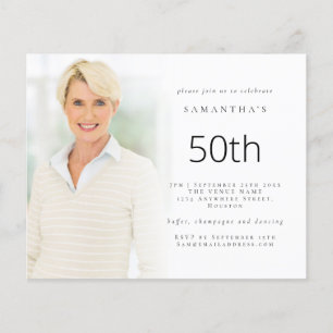 お手頃価格 ミニマル フォトオーバーレイ 50歳の誕生日
