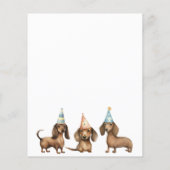 お手頃 ダックスフンド 犬 40歳 誕生日 ご招待状 チラシ (裏面)