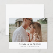 お手頃 ハンドレタード 白 セーブ・ザ・デート フォト (正面/裏面)