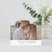 お手頃 ハンドレタード 白 セーブ・ザ・デート フォト (スタンド正面)