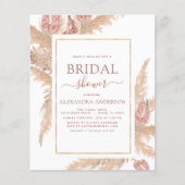 お手頃 パンパス グラス ブライダル シャワー ボヘミア ボーホー チラシ (正面)