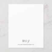 お手頃 ブラック＆ホワイト モダン ウェディング 3 チラシ (裏面)