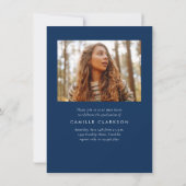 お手頃 モダン エレガント 3枚写真 卒業式招待状 招待状 (裏面)