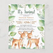 お手頃 双子 フォレスト ウッドランド フローラル ベイビー シャワー (正面)