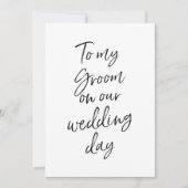 お手頃 結婚式当日に私の花婿へ 招待状 (正面)